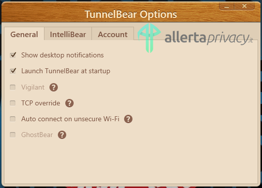 tunnelbear-general-options