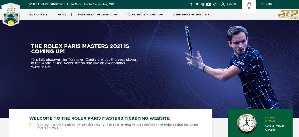 come vedere paris masters streaming