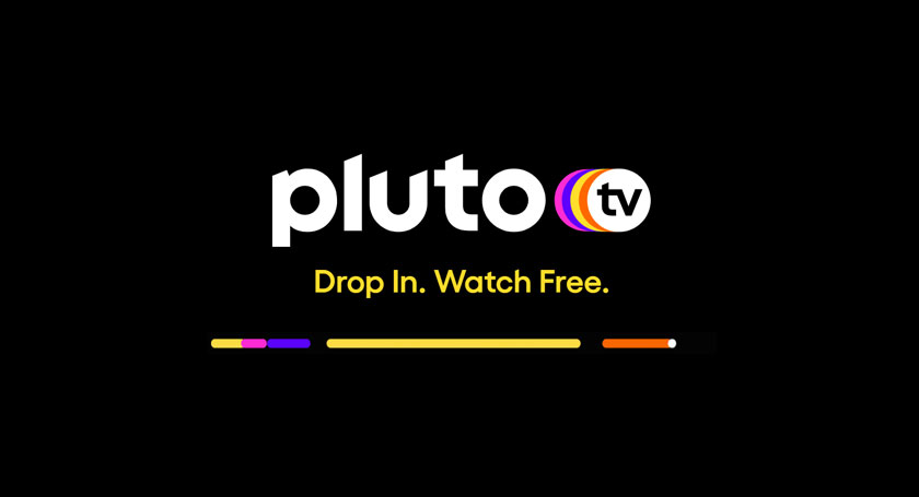 Logo e claim di come vedere pluto tv