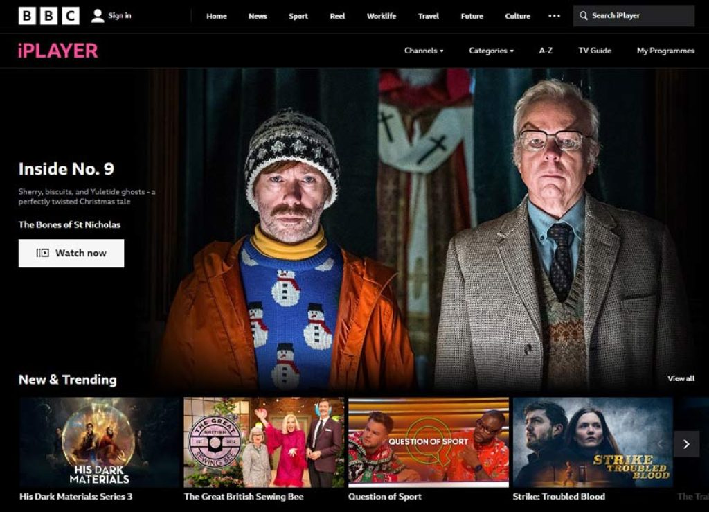 bbc one streaming italia
